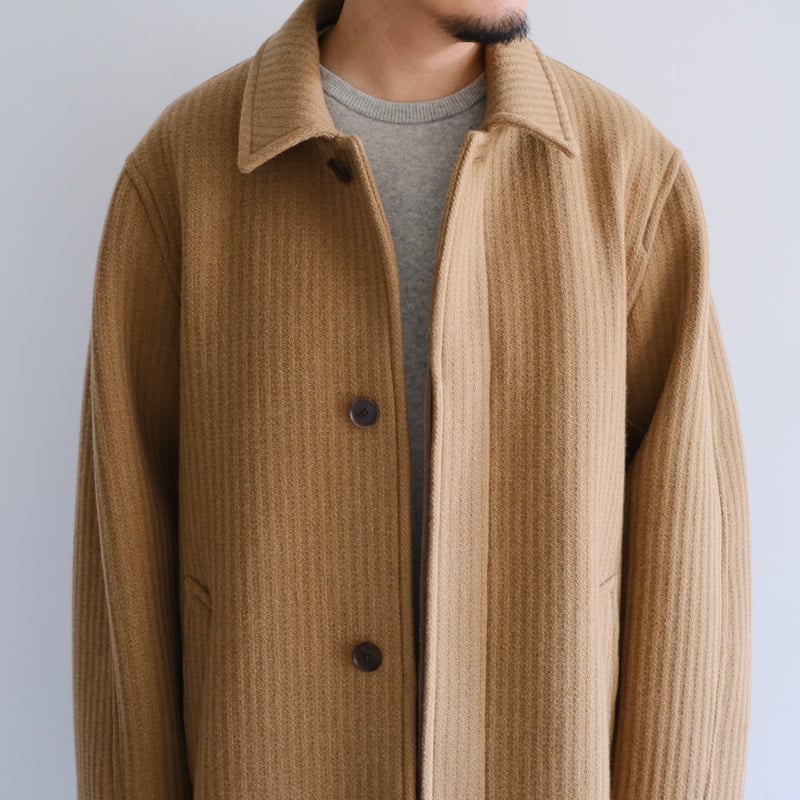 AURALEE / SPONGE BONDED WIDE WALE WOOL SOUTIEN