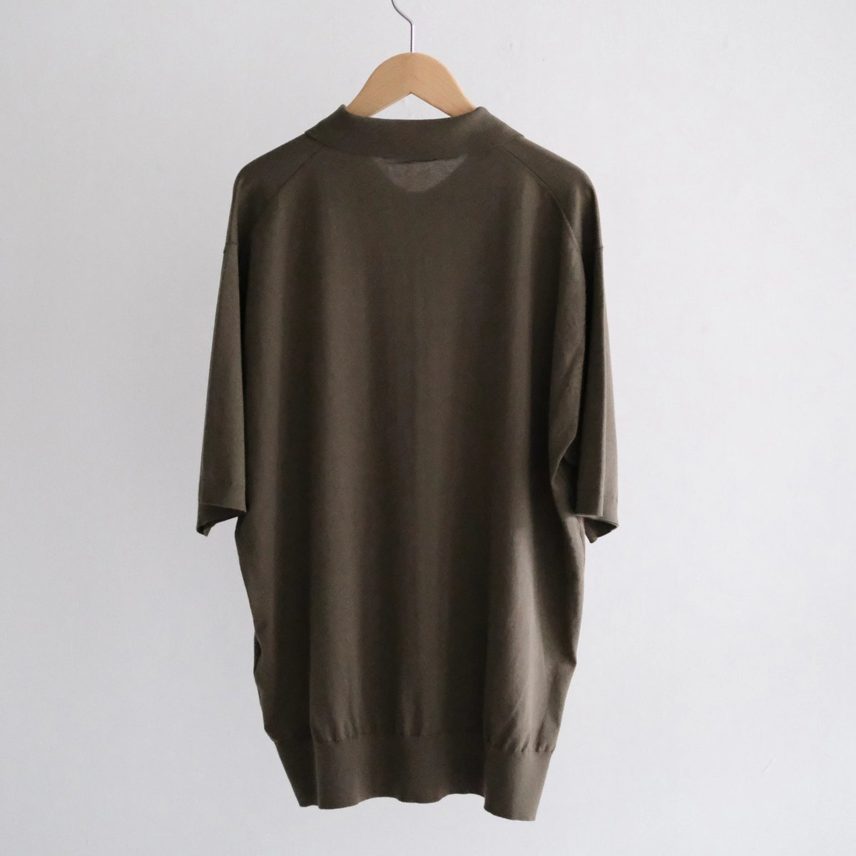 AURALEE / GIZA HIGH GAUGE KNIT POLO（Men's / Oli