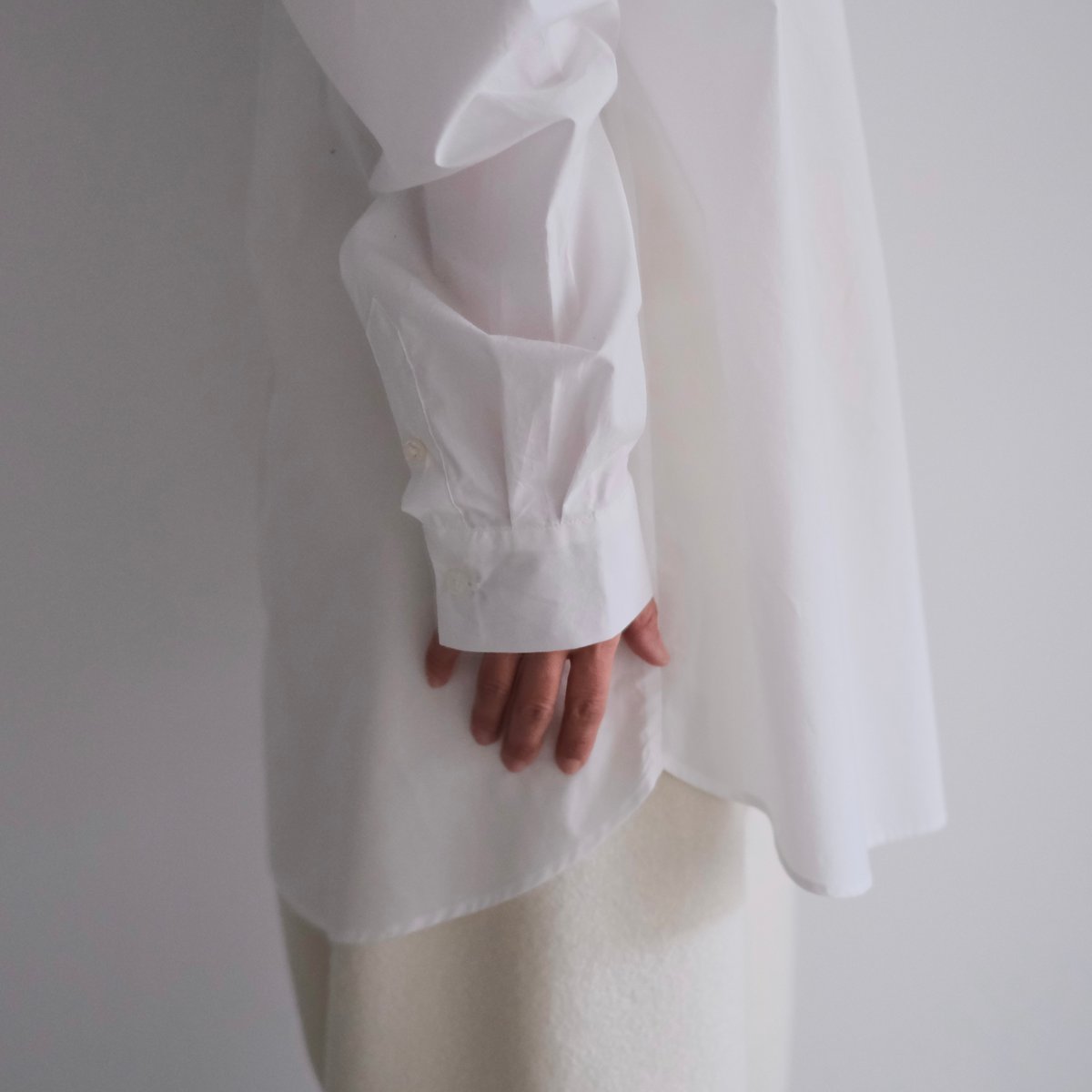 Yoli / Band collar shirt（Lady's,Men's/White） |