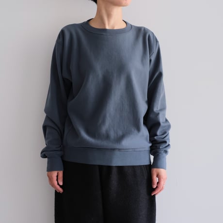 AURALEE / ELASTIC HIGH GAUGE SWEAT P/O（Lady's/DUSTY BLUE）