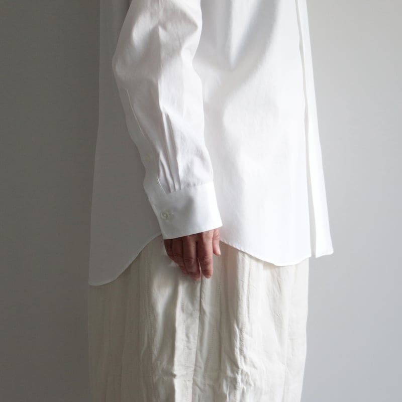AURALEE / WASHED FINX TWILL SHIRTS（Lady's/WHITE