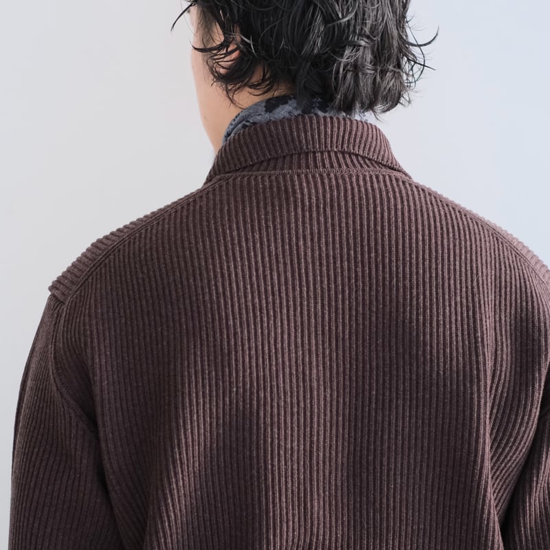 AURALEE / SUPER FINE WOOL RIB KNIT SHIRT CARDIG