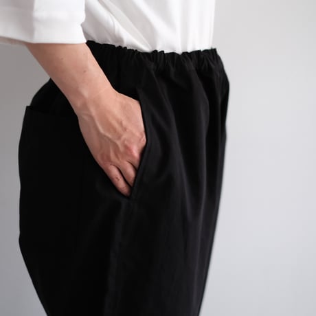 Yoli / Cotton eazy pants (Lady's、Men's /Black)