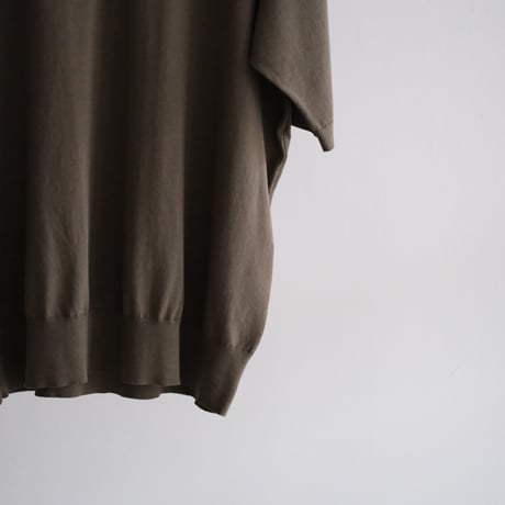 AURALEE / GIZA HIGH GAUGE KNIT POLO（Men's / Olive Gray）