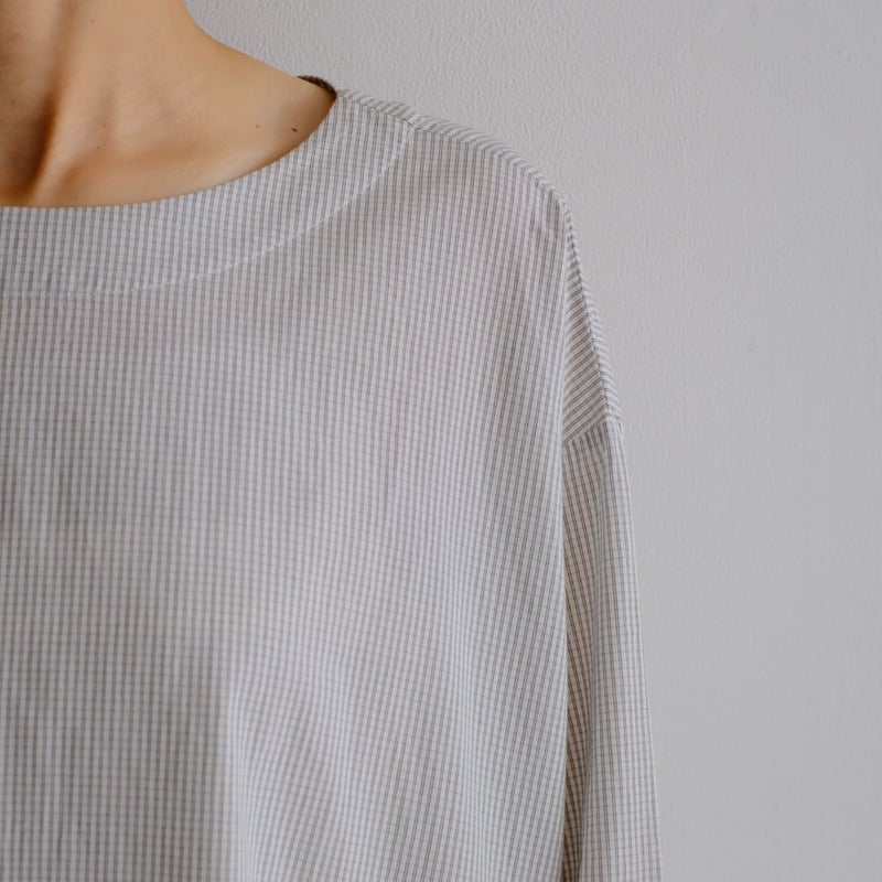 Yoli ヨリ　Check boatneck onepiece Yoli Check boatneck onepiece ベージュ ｜くらすこと公式