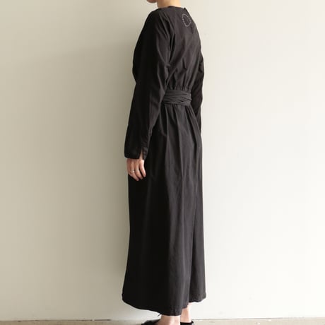 COSMIC WONDER ／有機栽培綿ロングスリーブラップドレス (Lady's/Black)