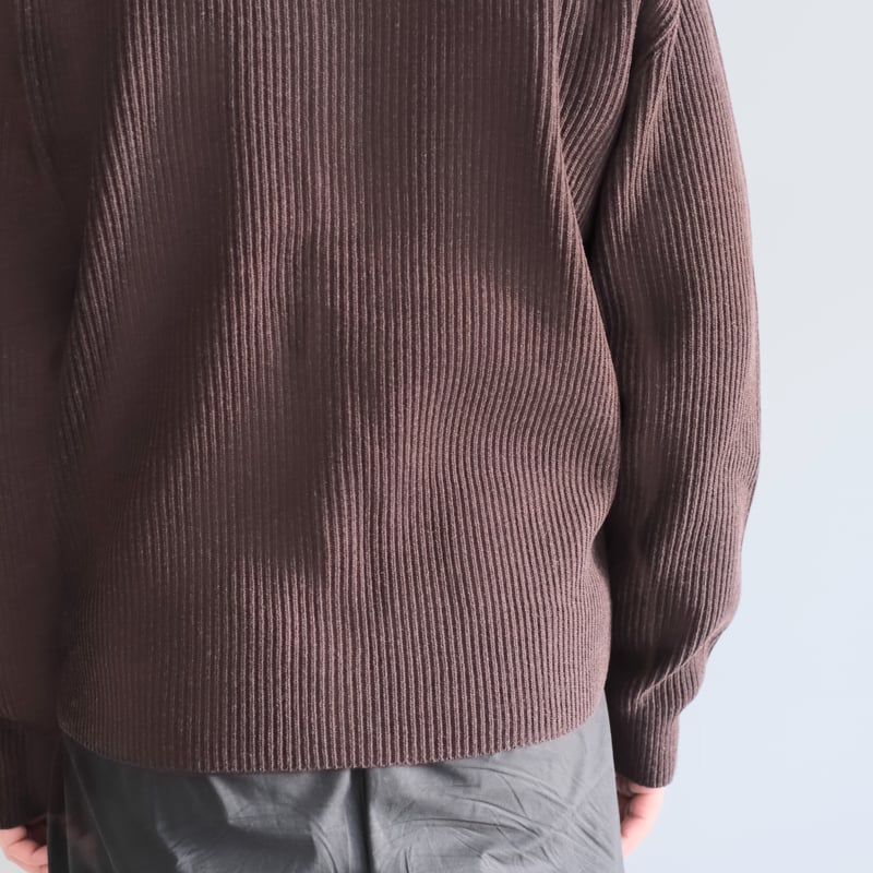 AURALEE / SUPER FINE WOOL RIB KNIT SHIRT CARDIG