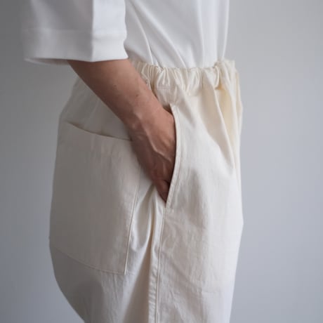 Yoli / Cotton eazy pants (Lady's、Men's /O .white)