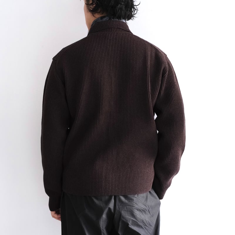 AURALEE / SUPER FINE WOOL RIB KNIT SHIRT CARDIG