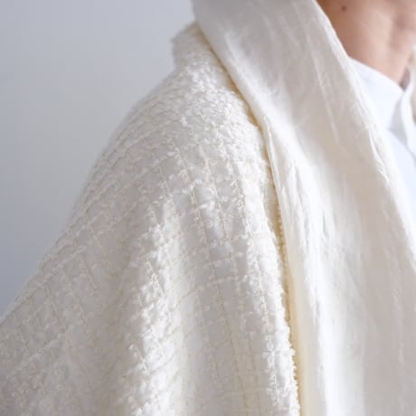 Yoli / Silk shaggy check shawl