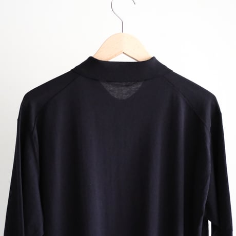 AURALEE / GIZA HIGH GAUGE KNIT POLO(Men's / DARK NAVY)