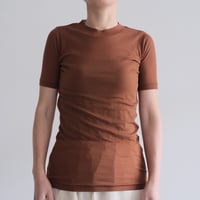 AURALEE /SUPER HIGH GAUGE SHEER RIB TEE（Lady's/BROWN）