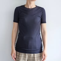 AURALEE /SUPER HIGH GAUGE SHEER RIB TEE（Lady's/NAVY）