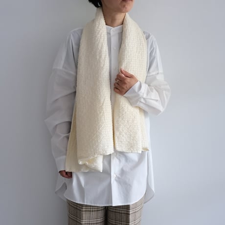 Yoli / Silk shaggy check shawl