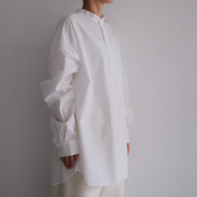 Yoli / Band collar shirt（Lady's,Men's/White） |