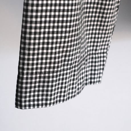 Yoli / Gingham wide pants（Lady ’s、Men’s /Black×Black)