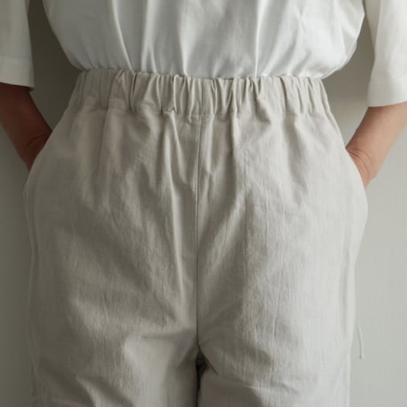 COSMIC WONDER / Classic back satin folk pants(Men's,Lady's/Light gray)