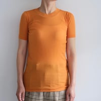 AURALEE /SUPER HIGH GAUGE SHEER RIB TEE（Lady's/ORANGE）