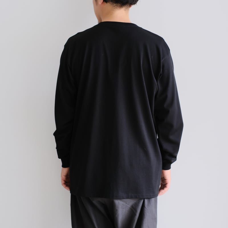 AURALEE / LUSTER PLAITING L/S TEE（Men's/BLACK）