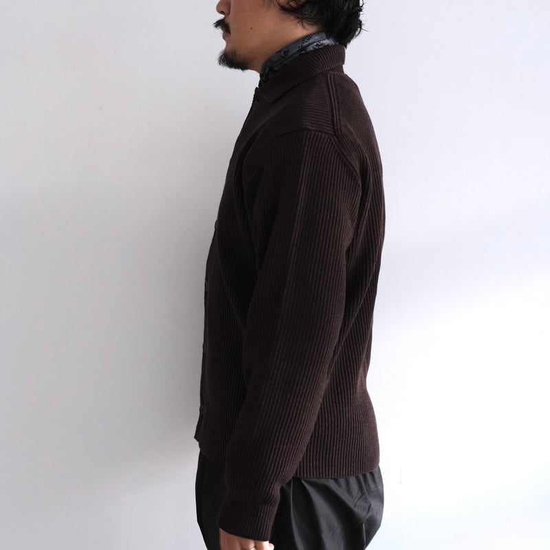 AURALEE / SUPER FINE WOOL RIB KNIT SHIRT CARDIG