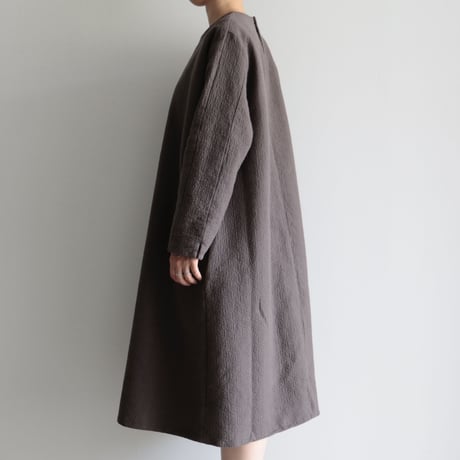 COSMIC WONDER / Flower of life sashiko dress(lady's  /Ancient soot)