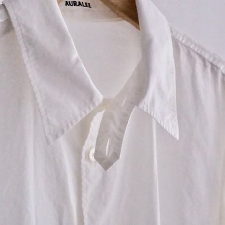 AURALEE / GARMENT-DYED FINX SHUTTLE WEATHER SHIRT (Men's / White)