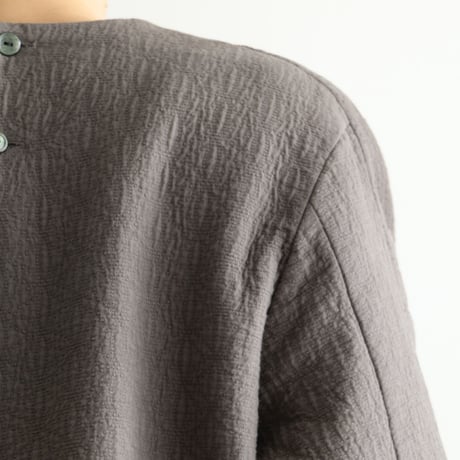 COSMIC WONDER / Flower of life sashiko dress(lady's  /Ancient soot)