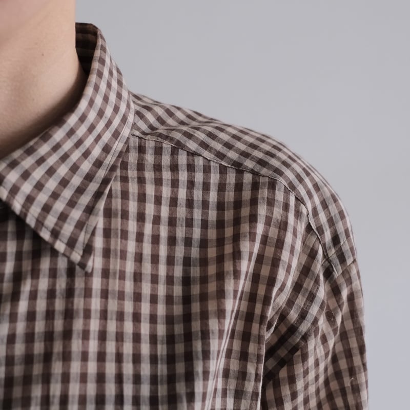 AURALEE /AIRY LIGHT COTTON CHECK BIG SHIRT(Lady AURALEE /AIRY LIGHT COTTON CHECK BIG SHIRT(Lady