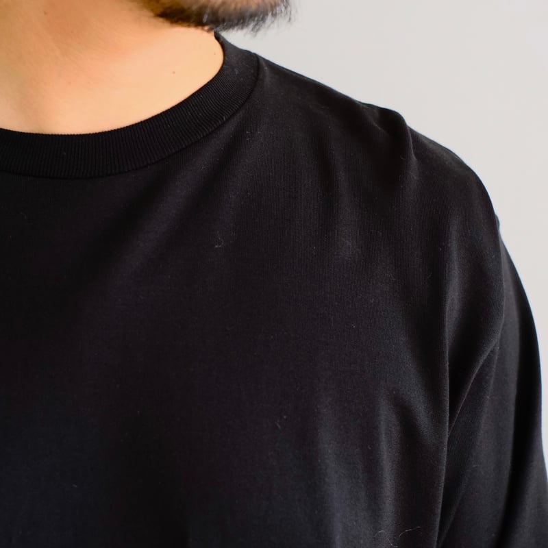 AURALEE / LUSTER PLAITING L/S TEE（Men's/BLACK）