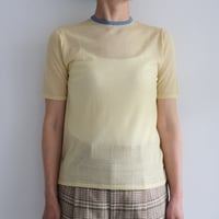 AURALEE / HARD TWIST HIGH GAUGE WOOL SILK KNIT TEE　（Lady's / Pale Yellow)