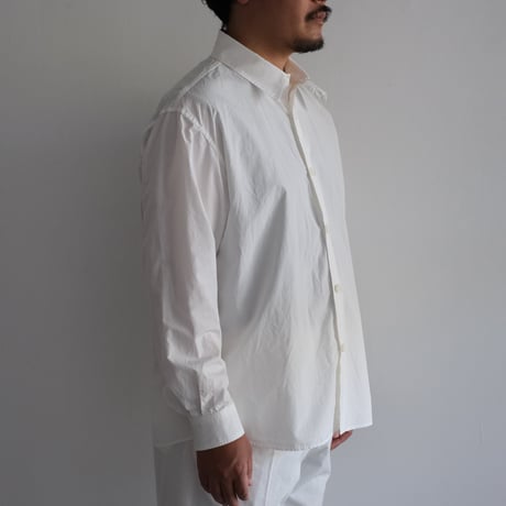 AURALEE / GARMENT-DYED FINX SHUTTLE WEATHER SHIRT (Men's / White)
