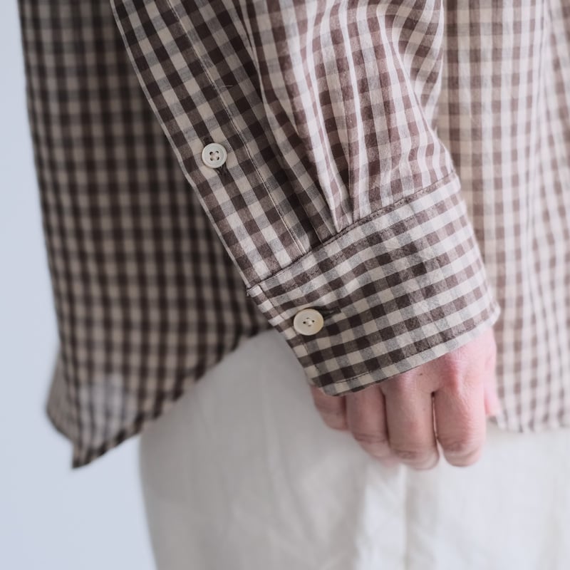 AURALEE /AIRY LIGHT COTTON CHECK BIG SHIRT(Lady AURALEE /AIRY LIGHT COTTON CHECK BIG SHIRT(Lady