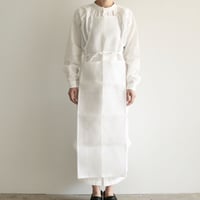 石井すみ子/手織り苧麻布エプロン（白）