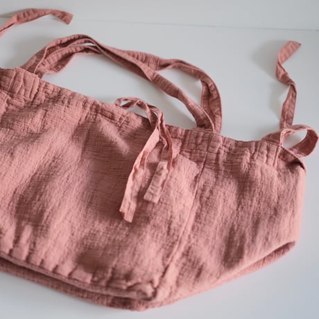 COSMIC WONDER /Flower of Life Sashiko square bag(Rose crystal)