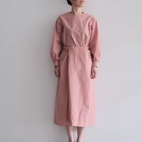 COSMIC WONDER /Organic cotton broadcloth wrapped dress(Rose crystal)