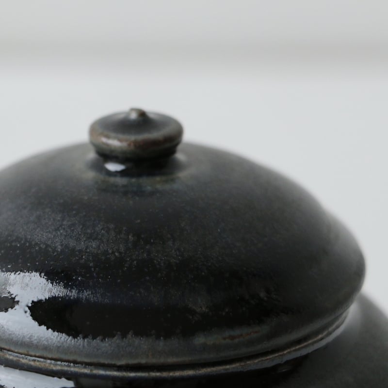 古代　黒高麗壺　幅約24.5㎝　木箱付　タコオ　東さ7-0411① 古代 黒高麗壺 幅約24.5㎝ 木箱付 タコオ 東さ7-0411①