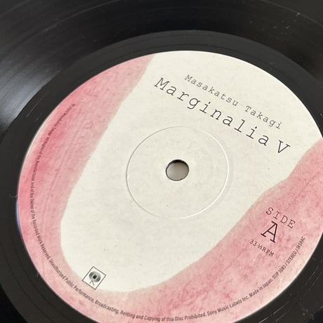Marginalia Ⅴ / Masakatsu Takagi　(アナログレコード)