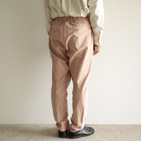 COSMIC WONDER /Cotton linen classic broadcloth “tattuke” pants (Men's/Orange jade)