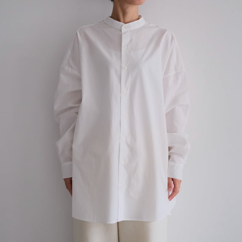 Yoli / Band collar shirt（Lady's,Men's/White） |