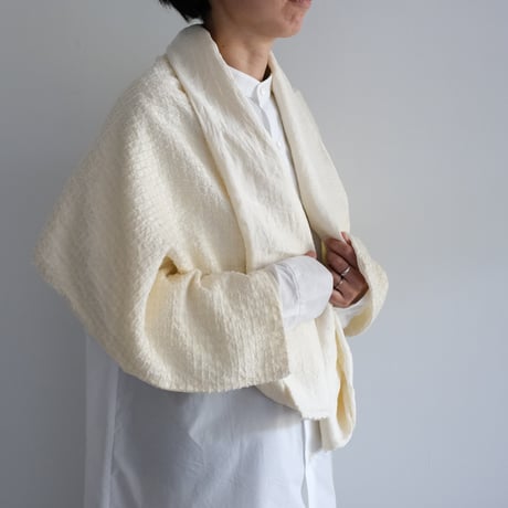 Yoli / Silk shaggy check shawl