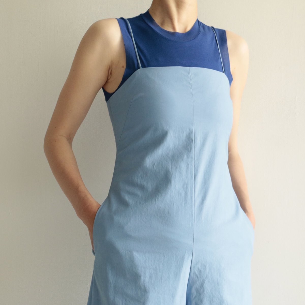 AURALEE / WASHED FINX TWILL JUMPSUIT（Lady's/BLU