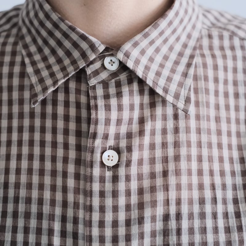 AURALEE /AIRY LIGHT COTTON CHECK BIG SHIRT(Lady AURALEE /AIRY LIGHT COTTON CHECK BIG SHIRT(Lady