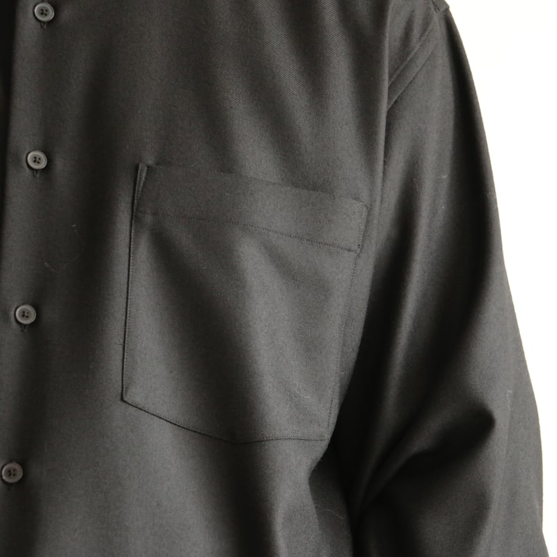 AURALEE / SUPER LIGHT WOOL SHIRT（Men's/BLACK） |...