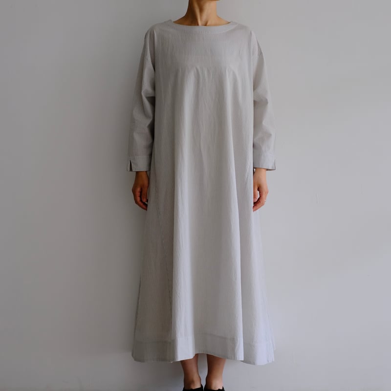 Yoli ヨリ　Check boatneck onepiece Yoli / Check boatneck onepiece | archipelago