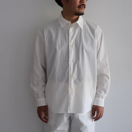 AURALEE / GARMENT-DYED FINX SHUTTLE WEATHER SHIRT (Men's / White)