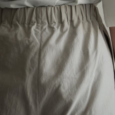 COSMIC WONDER / Classic back satin folk pants(Men's,Lady's/Light gray)