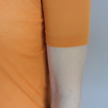 AURALEE /SUPER HIGH GAUGE SHEER RIB TEE（Lady's/ORANGE）
