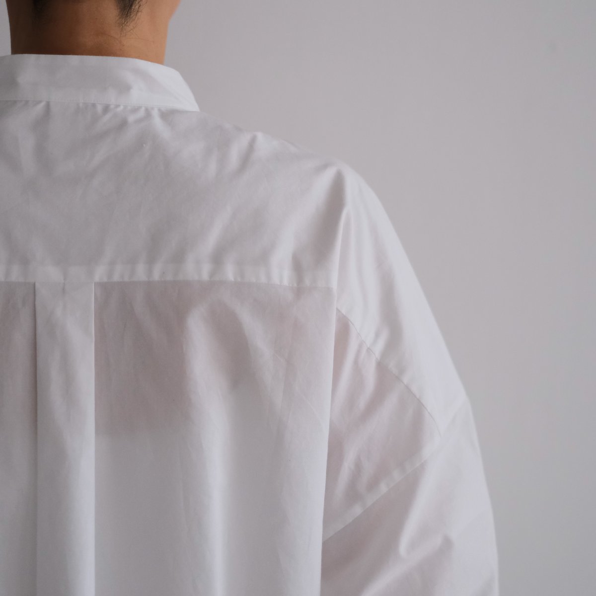 Yoli◯Band collar shirt◯beige③ Yoli / Band collar shirt（Lady's,Men's/White） |