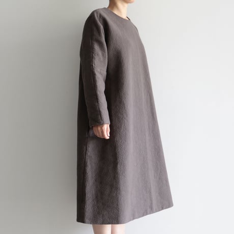 COSMIC WONDER / Flower of life sashiko dress(lady's  /Ancient soot)