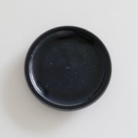 田谷直子/8寸皿リム（黒瑠璃）